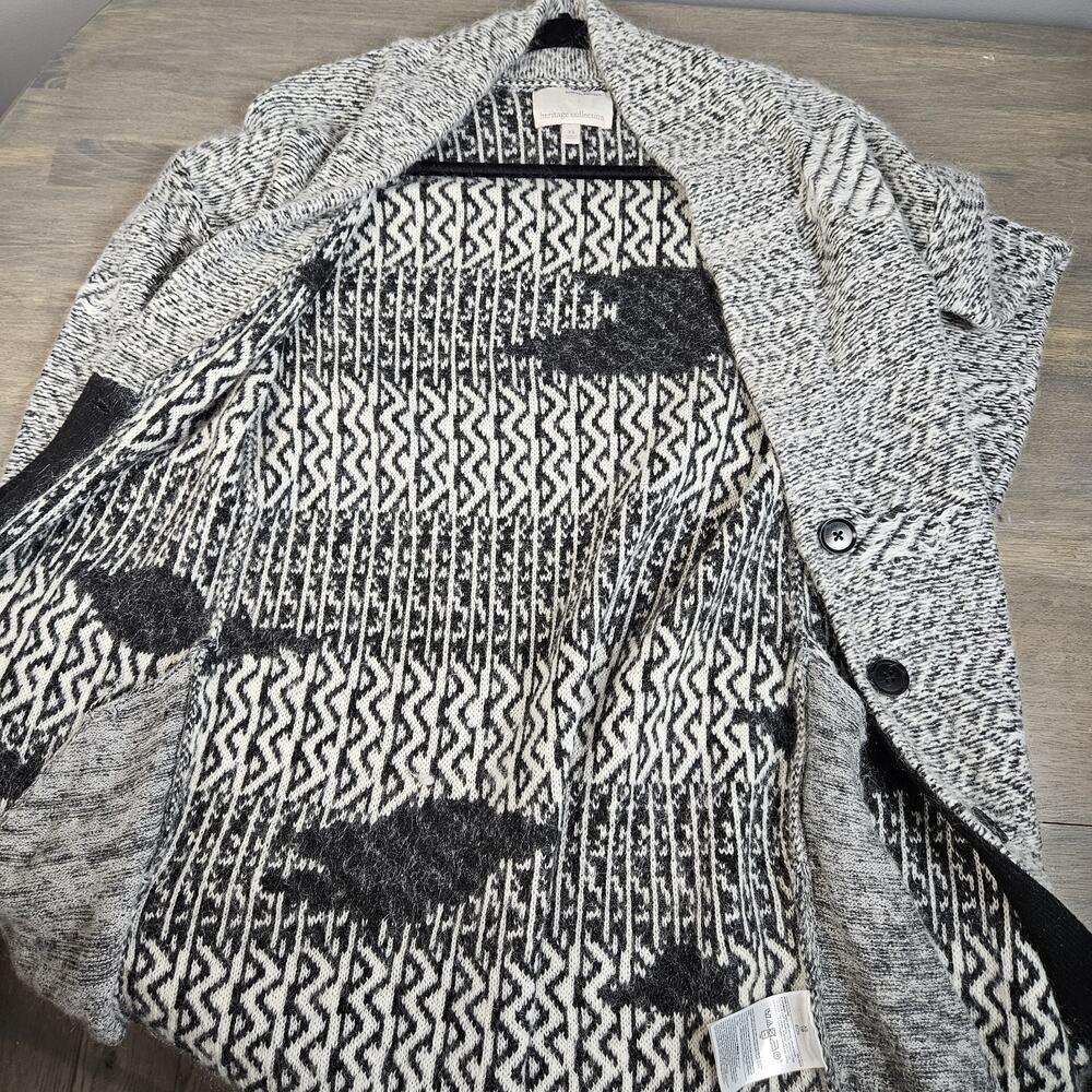 Banana Republic Heritage Collection Cardigan Sweater Mohair Merino Wool Gray XS - Picture 5 of 6